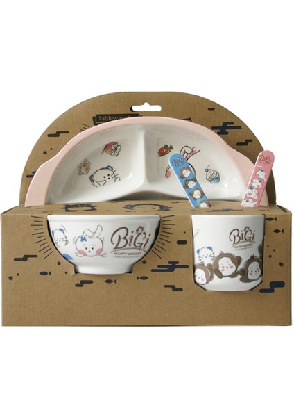 Yemekleri Bebek Besleme Çocuk Sofra Bebek Maması Yemekleri Çocuk Mutfak Bebek Besleme Kasesi Tabak Kaşık 5 Adet/takım, B (Yurt Dışından) fiyatları