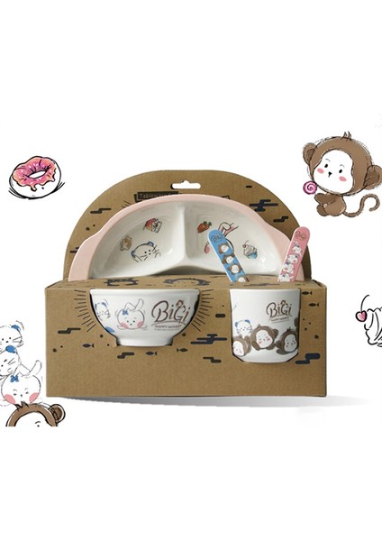 Yemekleri Bebek Besleme Çocuk Sofra Bebek Maması Yemekleri Çocuk Mutfak Bebek Besleme Kasesi Tabak Kaşık 5 Adet/takım, B (Yurt Dışından) indirimleri