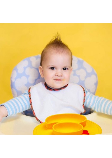 Silikon Bölünmüş Yürümeye Başlayan Tabaklar - Çocuklar Için Taşınabilir Kaymaz Emme Plakaları Bebekler ve Çocuklar Bebek Yemek Tabağı (Ördek-Sarı) (Yurt Dışından) modelleri