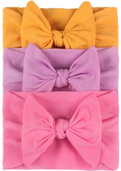 3 Adet Yenidoğan Bebek Kafa Bandı Yumuşak Yaylar Elastik Bantlar Saç Bandı Kızlar Için Düz Renk Yürümeye Başlayan Çocuk Türban Bebek Saç Aksesuarları (Yurt Dışından) fiyatları