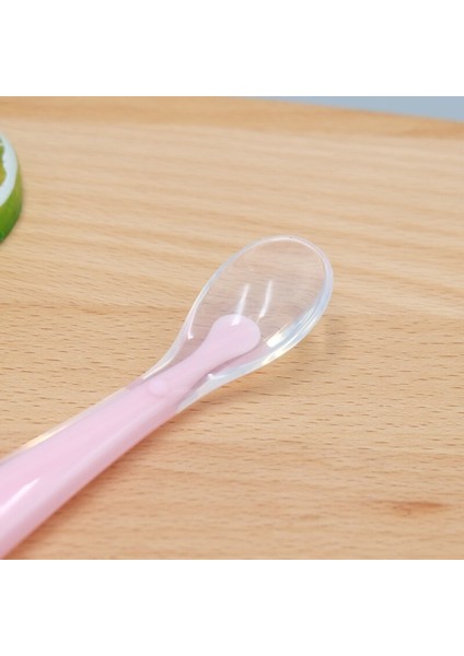 【eğlenceli Canlı】 2021 Yeni Bebek Yumuşak Silikon Kaşık Şeker Renk Sıcaklığı Algılama Kaşık Çocuk Maması Bebek Besleme Araçları Bebek Kaşığı (Yurt Dışından)