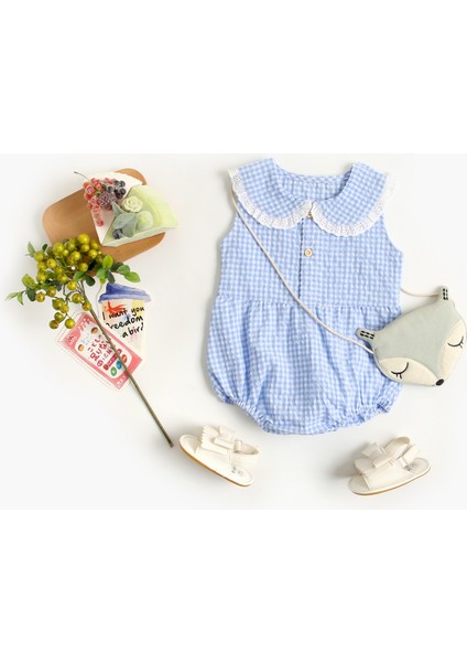 Prenses Bebek Kız Bodysuits Sevimli Ekose Bebek Giysileri Yaz Pamuk Giyim Bebek Kız Moda Için (Yurt Dışından) fiyatları