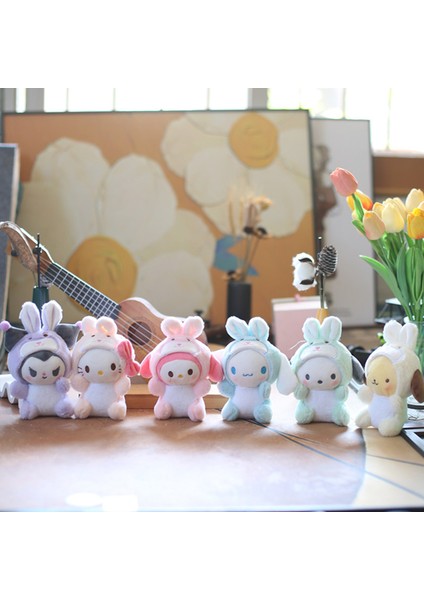Sevimli Sanrio Purin Cinnamoroll Kuromi Melody Pochacco Hello Kitty Yumuşak Dolması Bebek Karikatür Peluş Anahtarlık Çanta Dekorasyon Sarkık (Yurt Dışından) modelleri