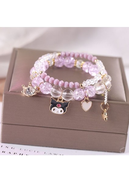 Yeni Sanrio Bilezik Kawaii Anime Melody Kuromi Cinnamoroll Kristal Bilezik Kız Ins Takı Çift Sanrio Çocuk Oyuncakları (Yurt Dışından) modelleri