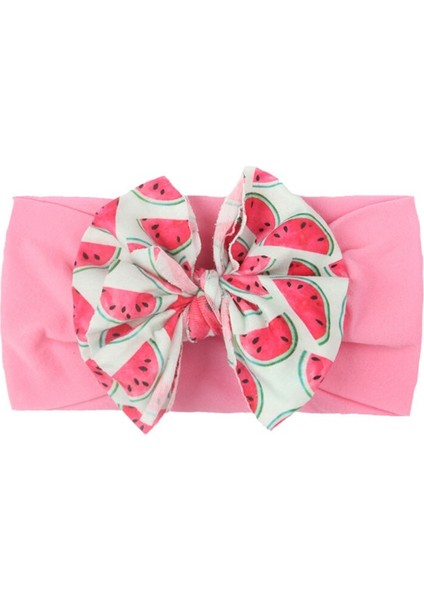 Naylon Elastik Bebek Kız Bantlar Karpuz Baskı Yaylar Kız Türban Yumuşak Yürüyor Çocuk Şapkalar Çocuk Bebek Saç Aksesuarları (Yurt Dışından) fiyatları