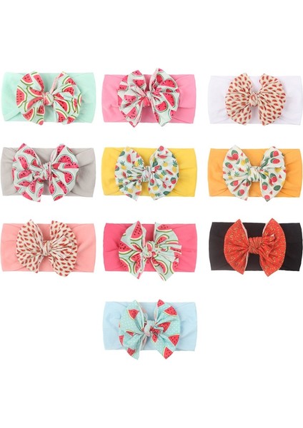 Naylon Elastik Bebek Kız Bantlar Karpuz Baskı Yaylar Kız Türban Yumuşak Yürüyor Çocuk Şapkalar Çocuk Bebek Saç Aksesuarları (Yurt Dışından) modelleri