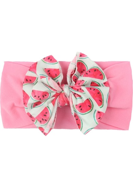Naylon Elastik Bebek Kız Bantlar Karpuz Baskı Yaylar Kız Türban Yumuşak Yürüyor Çocuk Şapkalar Çocuk Bebek Saç Aksesuarları (Yurt Dışından) fırsatları