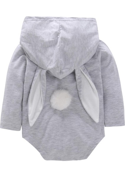 2021 Paskalya Bebek Giysileri Yürümeye Başlayan Bebek Bebek Erkek Kız Uzun Kulak Romper Tavşan Kulak Kapüşonlu Tulum Sevimli Bebek Giysileri 0-24 Ay (Yurt Dışından)