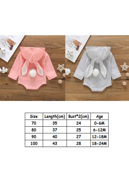 2021 Paskalya Bebek Giysileri Yürümeye Başlayan Bebek Bebek Erkek Kız Uzun Kulak Romper Tavşan Kulak Kapüşonlu Tulum Sevimli Bebek Giysileri 0-24 Ay (Yurt Dışından) modelleri