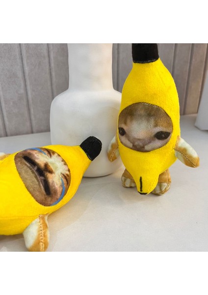 Tik Tok Yaratıcı Muz Kedi Bebek Sesli Peluş Oyuncak Komik Wow Wow Ses Kolye Eğlenceli Bebek (Yurt Dışından) fiyatları
