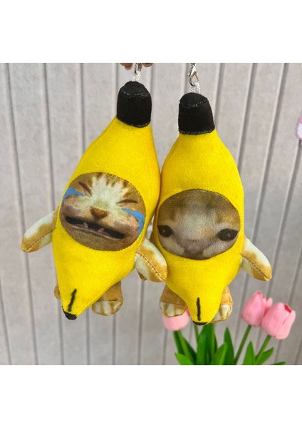 Tik Tok Yaratıcı Muz Kedi Bebek Sesli Peluş Oyuncak Komik Wow Wow Ses Kolye Eğlenceli Bebek (Yurt Dışından) fırsatları