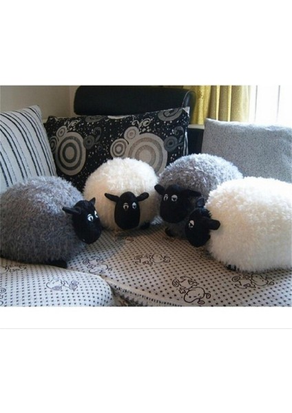 Beyaz/gri Koyun Karakter Dolması Yumuşak Peluş Oyuncaklar Çocuk Bebek Oyuncak Veya Yastık (Yurt Dışından)