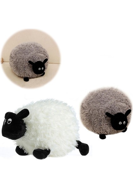 Beyaz/gri Koyun Karakter Dolması Yumuşak Peluş Oyuncaklar Çocuk Bebek Oyuncak Veya Yastık (Yurt Dışından)