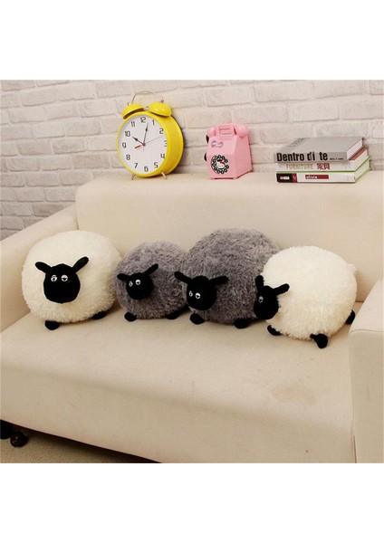 Beyaz/gri Koyun Karakter Dolması Yumuşak Peluş Oyuncaklar Çocuk Bebek Oyuncak Veya Yastık (Yurt Dışından)