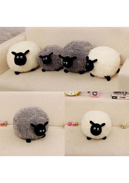 Beyaz/gri Koyun Karakter Dolması Yumuşak Peluş Oyuncaklar Çocuk Bebek Oyuncak Veya Yastık (Yurt Dışından)