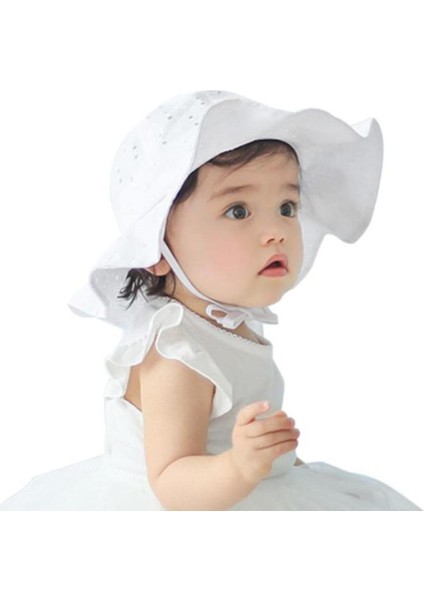 Yürümeye Başlayan Bebek Çocuk Güneşlikli Kep Yaz Açık Bebek Kız Erkek Güneş Plaj Pamuklu Şapka (Yurt Dışından)
