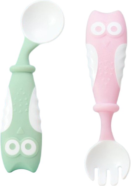 Çocuk Kaşık Çatal Seti 3 Renk Seçin Turkuaz Mor-Pembe Pembe-Yeşil Çocuklar Çocuklar Için Hediye Bebek (Yurt Dışından) modelleri