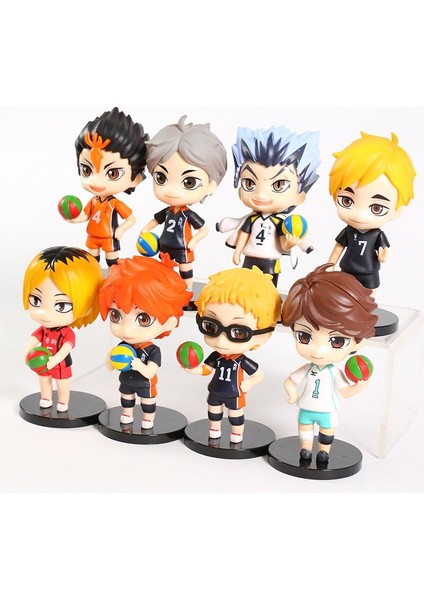 Haikyuu!! Tobio Kageyama Shoyo Hinata Yu Nishinoya Kei Koushi Oikawa Tooru Kenma Kozume Sevimli Pvc Figürleri Heykelcik Oyuncak Seti (Yurt Dışından)