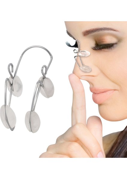 Burun Yukarı Klip Kaldırma Şekillendirme Şekillendirici Klip Güzellik Köprüsü Burun Düzeltici Cihaz Gümüş ve Beyaz (Yurt Dışından) modelleri