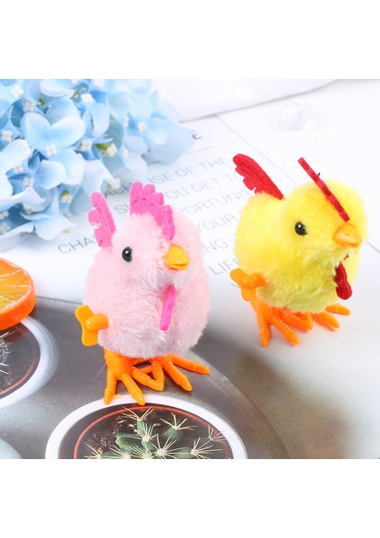 Peluş Kurmalı Tavuk Çocuk Eğitici Oyuncak Clockwork Atlama Yürüyüş Civciv Oyuncaklar Doldurulmuş Oyuncaklar Dere (Yurt Dışından)