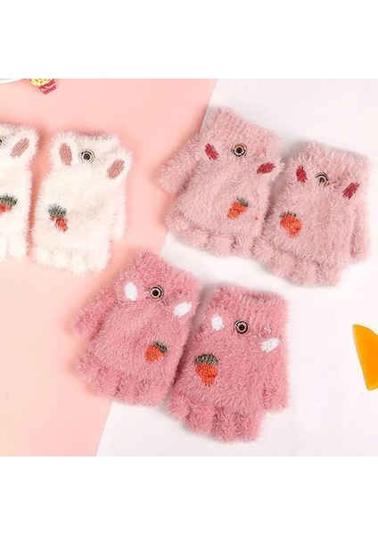 Tavşan Kulakları Çocuk Eldiven Karikatür Yarım Parmak Yumuşak Sıcak Çocuk Eldivenler (Yurt Dışından) modelleri