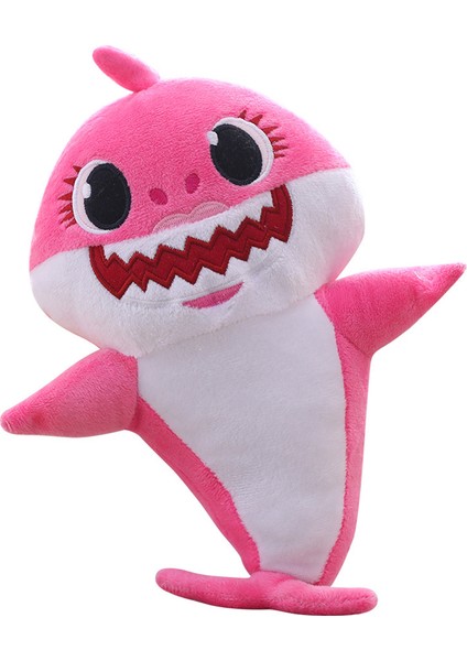 Nyt Karikatür Köpekbalığı LED Işık Müzik Peluş Yumuşak Bebek Dolması Yastık Ev Dekor (Yurt Dışından) fiyatları