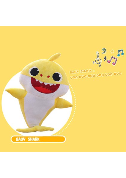 Nyt Karikatür Köpekbalığı LED Işık Müzik Peluş Yumuşak Bebek Dolması Yastık Ev Dekor (Yurt Dışından) indirimleri
