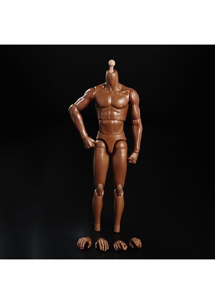 1/6 Koyu Cilt Pvc Erkek Aksiyon Figürü Vücut Eller 1/6 Erkekler Kafa Şekillendirici Bebekler Stokta (Yurt Dışından) modelleri