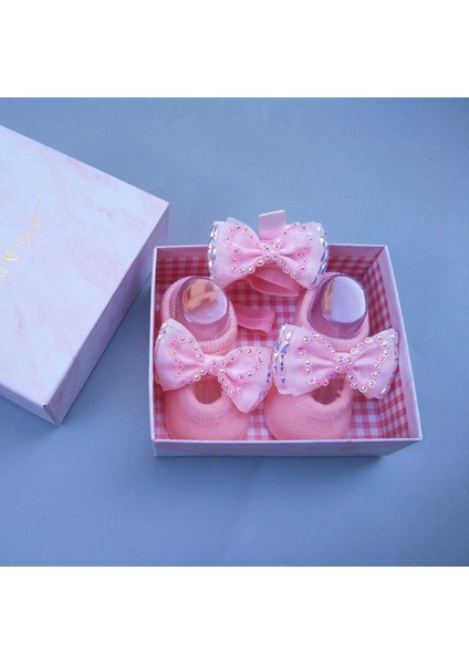 2 Adet/grup Sevimli Bebek Kız Kafa Bandı Çorap Seti Prenses Dantel Yay Elastik Bantlar Yenidoğan Bebek Duş Hediye Bebek Saç Aksesuarları (Yurt Dışından)