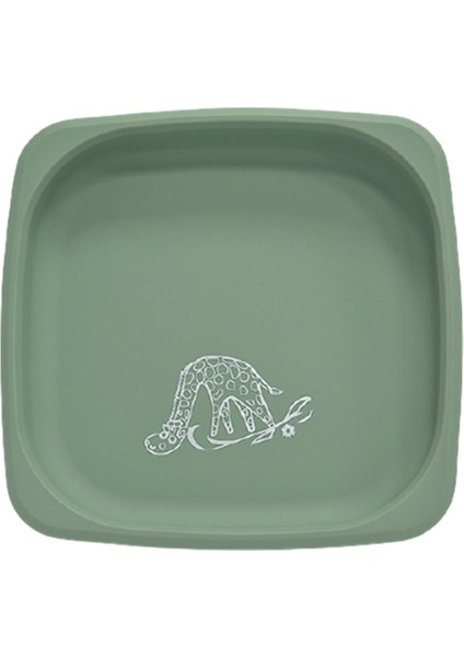 Gıda Sınıfı Silikon Kare Plaka Silikon Çocuk Plakası Çok Amaçlı Plaka Emme Plakası B (Yurt Dışından)