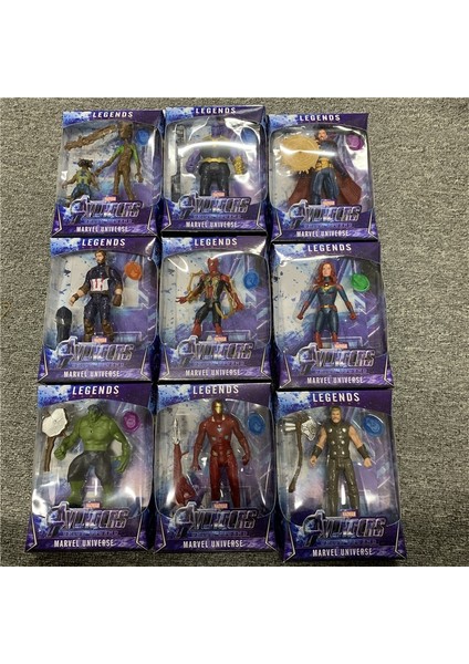 LED Thanos Siyah Panter Çocuklar Marvel Kaptan Amerika Thor Demir Adam Hulk Avengers Aksiyon Figürü Oyuncakları Modeli Bebek (Yurt Dışından) fırsatları