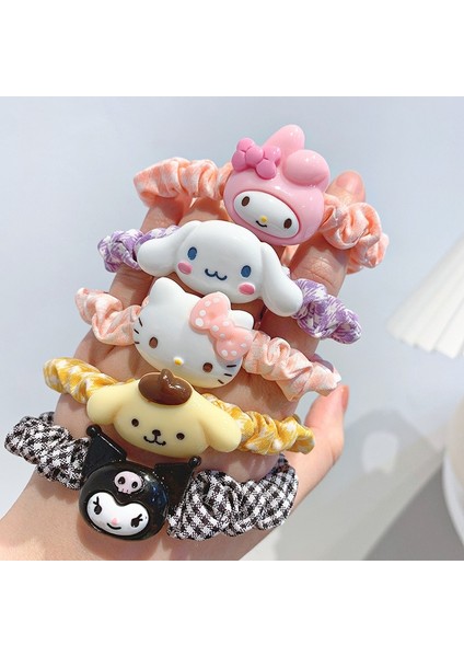 Basit Sanrio Headrope Kız Süsler Hello Kitty My Melody Kuromi Cinnamoroll Saç Daire Karikatür Headdress Saç Aksesuarları (Yurt Dışından) fiyatları