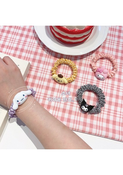 Basit Sanrio Headrope Kız Süsler Hello Kitty My Melody Kuromi Cinnamoroll Saç Daire Karikatür Headdress Saç Aksesuarları (Yurt Dışından) fırsatları