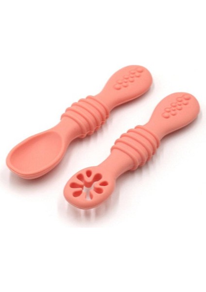 [eğlenceli Canlı] Bebek Yemek Kaşık Seti Gıda Sınıfı Silikon Yapışkan Kaşık Çocuk Yapışkan Kaşık Çorba Kaşığı Meyve Rengi Silikon Eğitim Kaşığı (Yurt Dışından)