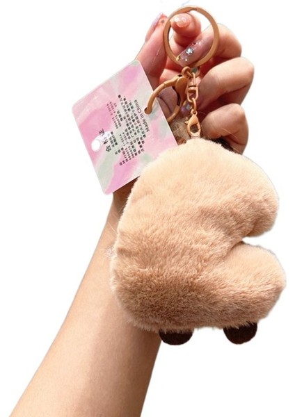 Simülasyon Capybara Capybara Peluş Kolye Capibara Kabarık Oyuncak Kumaş Bebek Carpi Biftek Capybara Peluş Bebek Sevimli Yumuşak Capybara Peluş Anahtarlık Noel Si (Yurt Dışından)