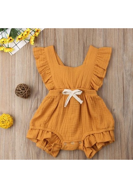 Kız Çocuk Fırfırlı Tek Parça Romper Tulum (Yurt Dışından) fiyatları