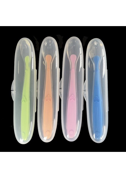 【eğlenceli Canlı】 Saklama Kutulu 1 Parça Bebek Kaşığı, Kaymaz Bebek Eğitim Kaşığı, Gıda Sınıfı Silikon, Sevimli Çocuk Besleme Sofra Takımı (Yurt Dışından) indirimleri