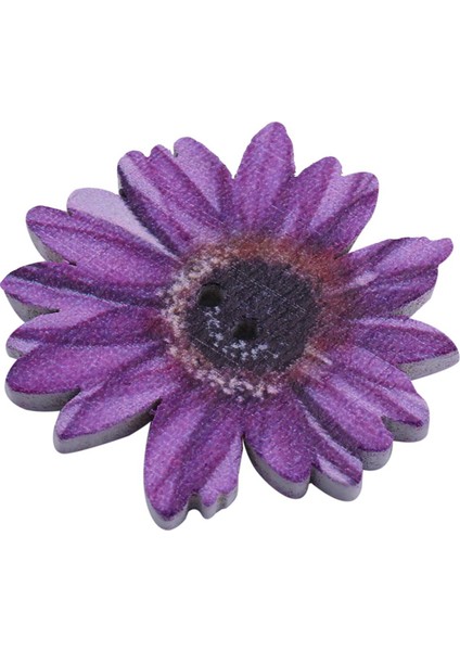 50 Adet 25MM Papatya Çiçek Ahşap 2 Delikli Düğmeler Sanat El Sanatları Scrapbooking Için (Yurt Dışından)
