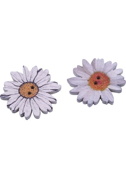 50 Adet 25MM Papatya Çiçek Ahşap 2 Delikli Düğmeler Sanat El Sanatları Scrapbooking Için (Yurt Dışından) modelleri