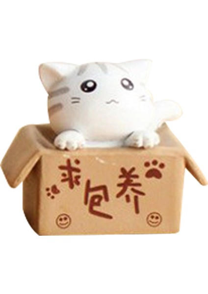Güzel Kutu Karikatür Kedi Minyatür Manzara Dekor Bonsai Reçine El Sanatları Süsleme (Yurt Dışından) fiyatları