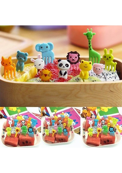 Rhs Online 10PCS Hayvanlar Yiyecek Seçtikleri ve Çatallar Güzel Meyve Seçtikleri Bento Parti Dekorasyonu (Yurt Dışından) indirimleri