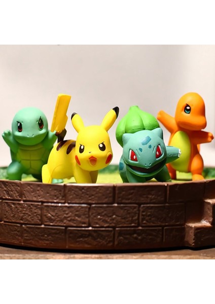 Pokemon Kawaii Pikachu Figürleri Modeli Karikatür Sevimli Pokémon Charmander Squirtle Action Figure Bebek Süsler Çocuklar Kız Oyuncakları (Yurt Dışından) fırsatları
