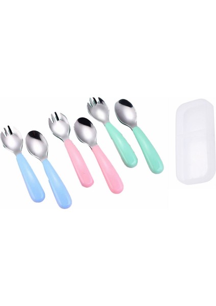 6 Adet Paslanmaz Çelik Sofra Seti Çocuk Kaşık Çatal Bebek Kaşık Bebek Yeme Eğitim Kaşığı Çatal Sofra (Yurt Dışından) fiyatları