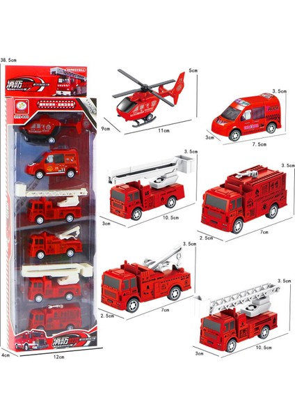 6 Adet/takım 1:64 Araba Oyuncak Modeli Itfaiye Kamyonu Polis Askeri Kuvvet Mühendislik Yarış Modeli Boys Için Döküm Voiture Kapalı Oyuncaklar (Yurt Dışından)