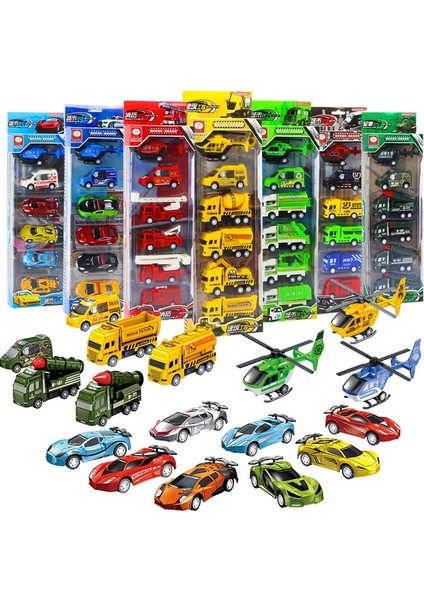 6 Adet/takım 1:64 Araba Oyuncak Modeli Itfaiye Kamyonu Polis Askeri Kuvvet Mühendislik Yarış Modeli Boys Için Döküm Voiture Kapalı Oyuncaklar (Yurt Dışından) modelleri
