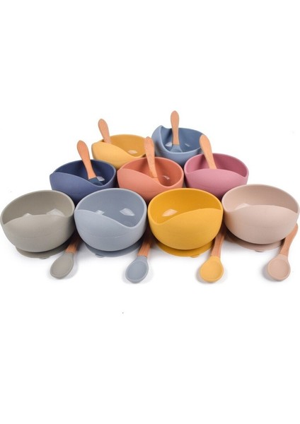 [eğlenceli Canlı] Bebek Yumuşak Silikon Kaşık Şeker Renk Güvenliği Bebek Öğrenme Tahta Kaşık Kaymaz Kaşık Çocuk Çocuk Erkek Kız Gıda Besleme Araçları (Yurt Dışından) fiyatları