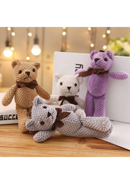 Adet Yumuşak Pamuk Sevimli Bebek Sevimli Küçük Ayıcık Kolye Papyon Peluş Toyskey Kolye Çocuklar Kızlar Için Doğum Günü Sevgililer Günü Leri (Yurt Dışından)