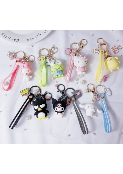 Karikatür Kawaii Kt Kedi Hello Kitty Cinnamoroll Kuromi My Melody Doll Oyuncak Modeli Aksiyon Bebek Anahtarlık Bebek Çantası Anahtarlık (Yurt Dışından) modelleri