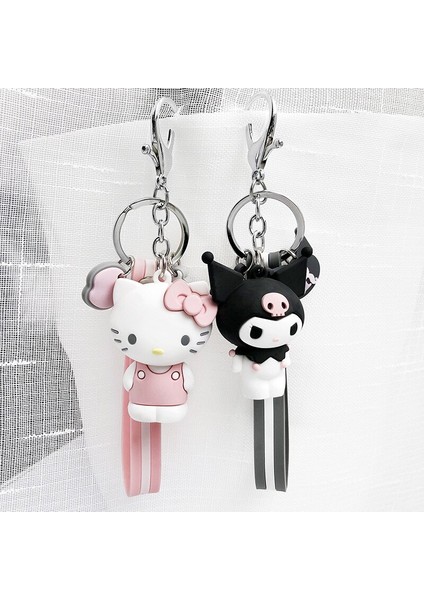 Karikatür Kawaii Kt Kedi Hello Kitty Cinnamoroll Kuromi My Melody Doll Oyuncak Modeli Aksiyon Bebek Anahtarlık Bebek Çantası Anahtarlık (Yurt Dışından) indirimleri