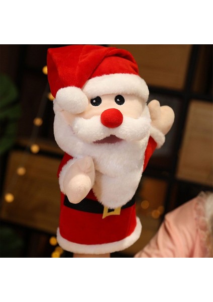 Noel Baba El Kuklası Geyik Karakter Oyuncakları Doldurulmuş Oyuncaklar Noel Filmi Bebek Aktivite Bebek Çocuk Peluş Oyuncaklar Noel Baba El Kuklası Noel Bebek Kukla Gösterisi (Yurt Dışından)